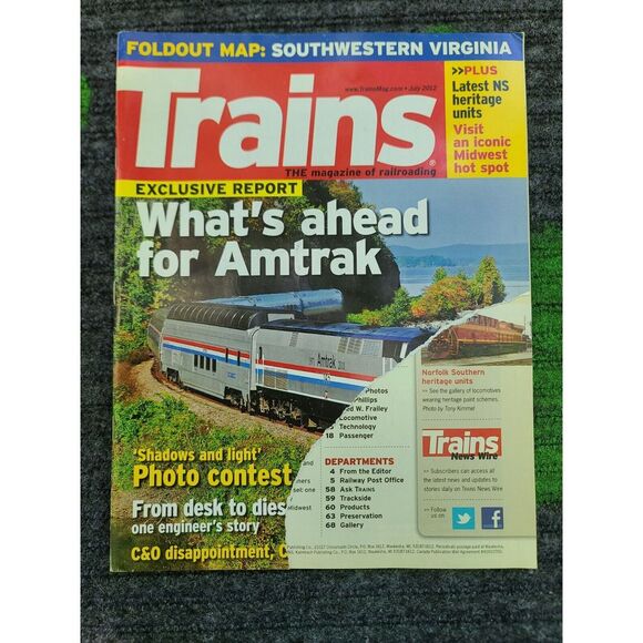 Trains Magazine 2012 Jan Thru Jul Locomotive Freight Travel Transport Coal Steam - Picture 8 of 8